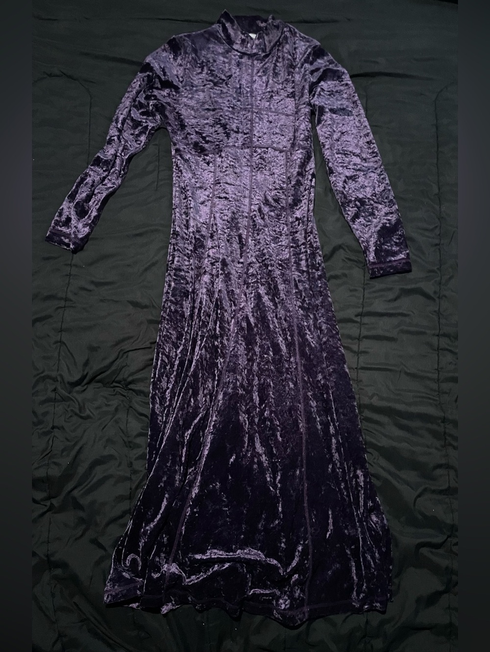 Styleworks Purple Velvet Maxi Dress